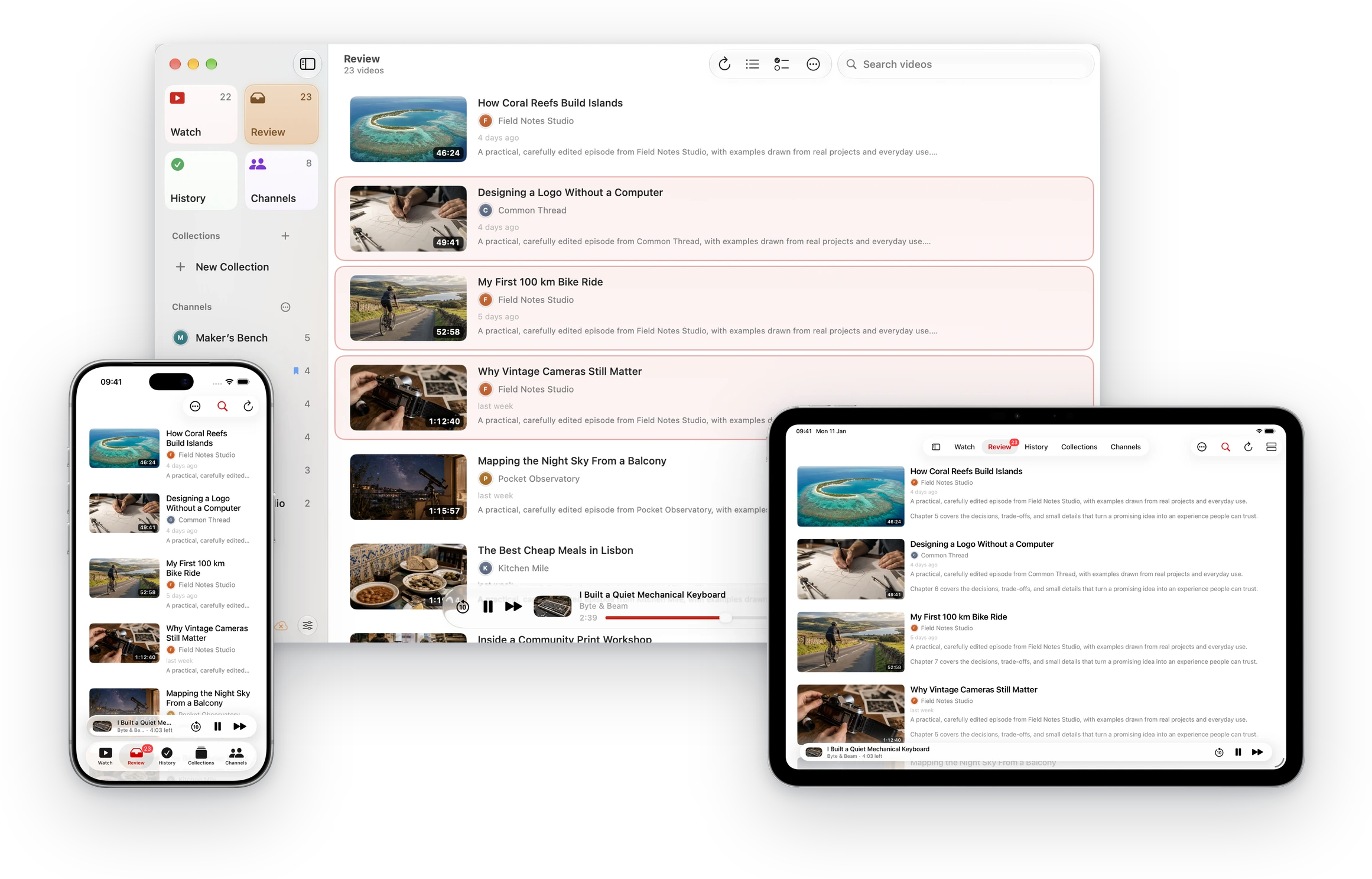 Watchlist on Mac, iPad and iPhone