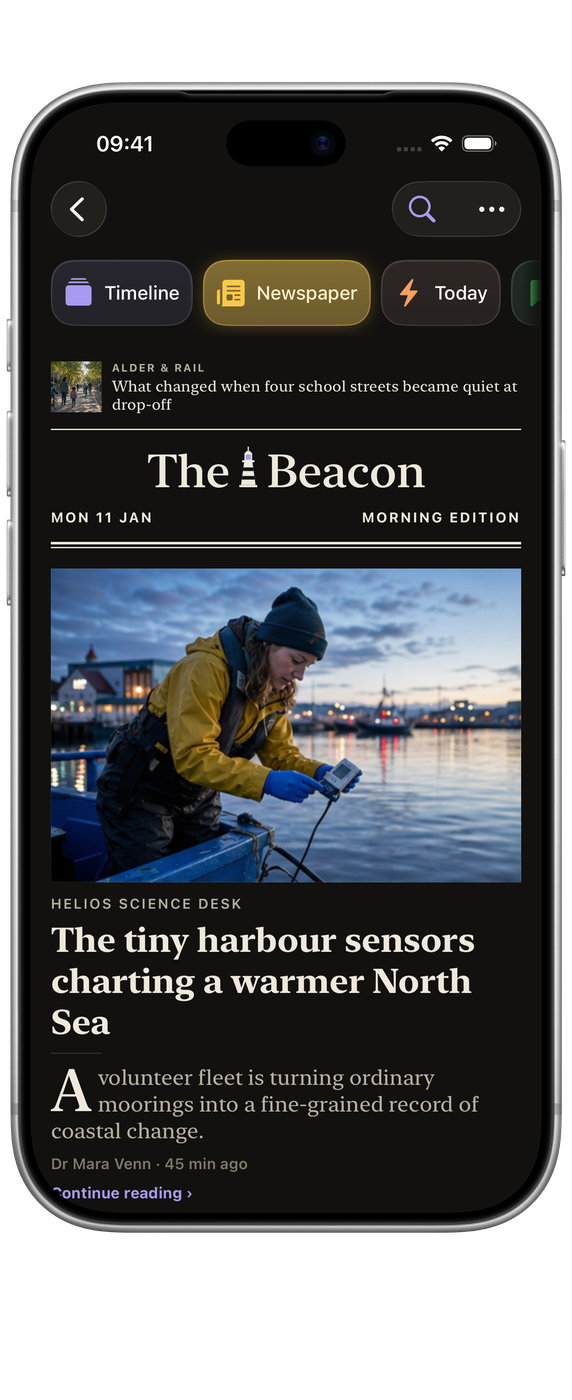 Beacon on iPhone: the Newspaper