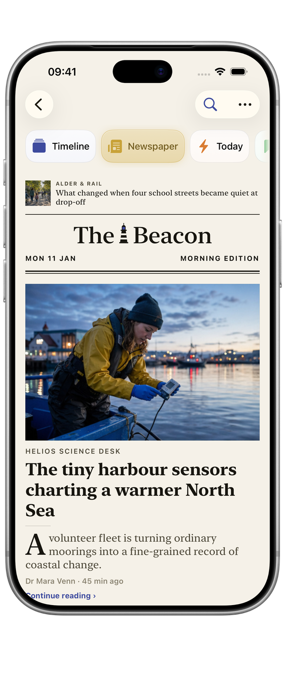 Beacon on iPhone: the Newspaper