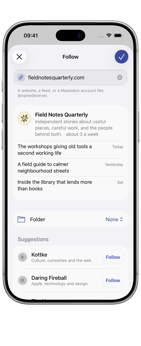 Beacon on iPhone: adding a feed from a link