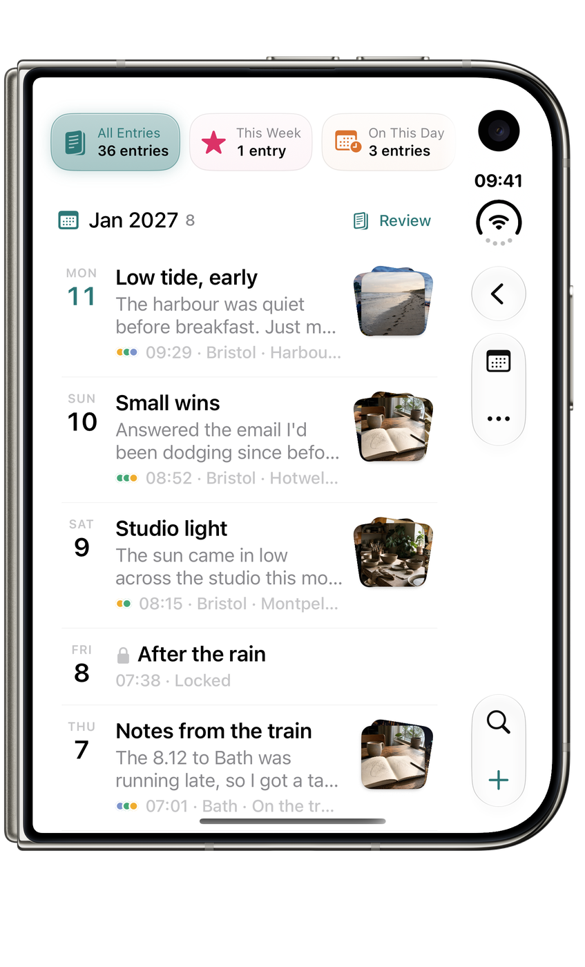 Echo on iPhone Duo, closed: A place for the moments that matter.