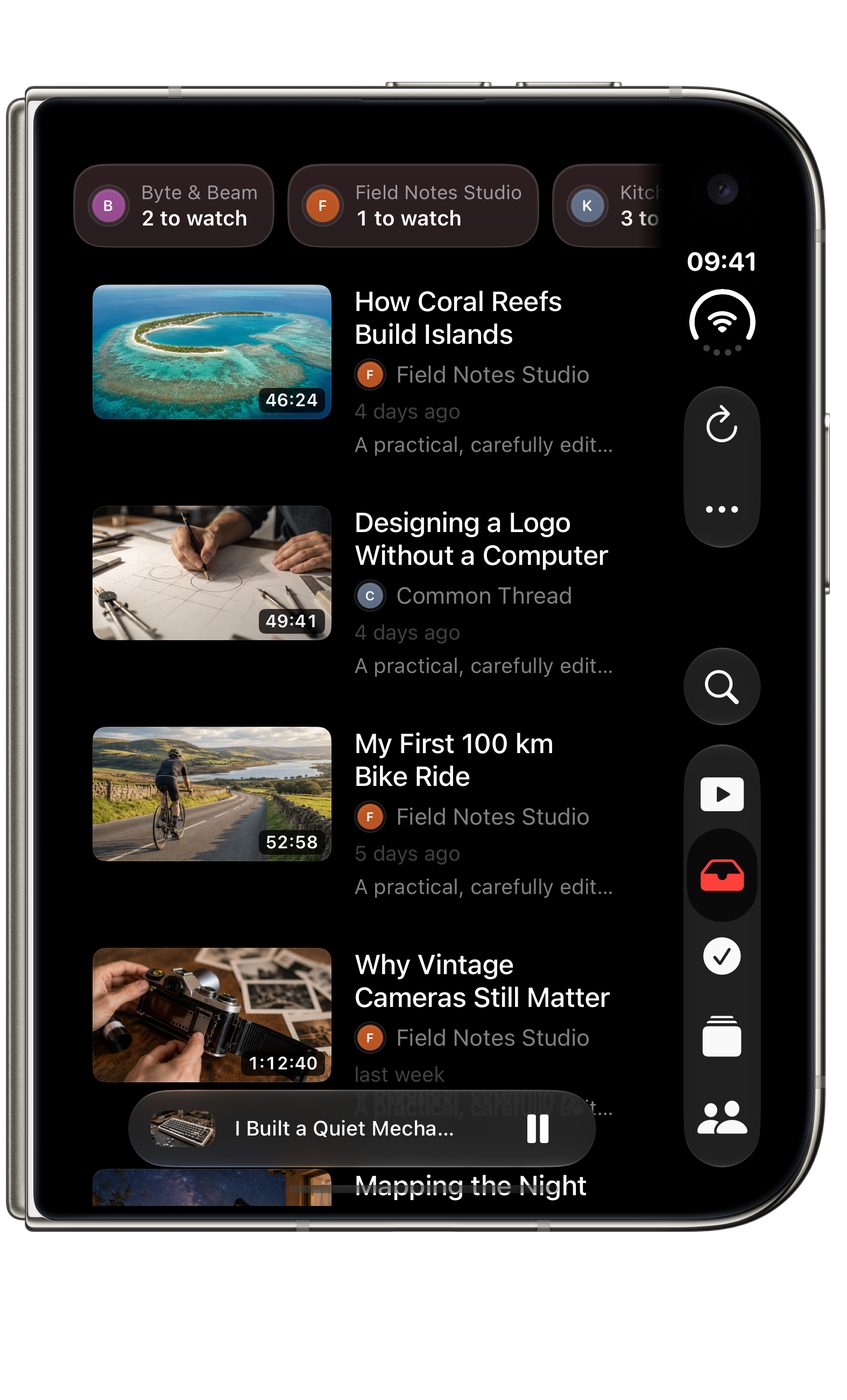 Watchlist on iPhone Duo, closed: Good things to watch next.